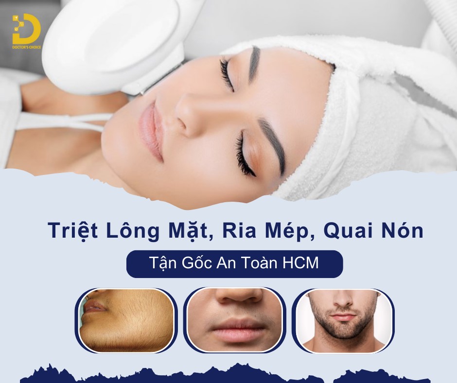 Doctor's Choice Clinic mang đến giải pháp triệt lông mặt, ria mép, quai nón tận gốc an toàn