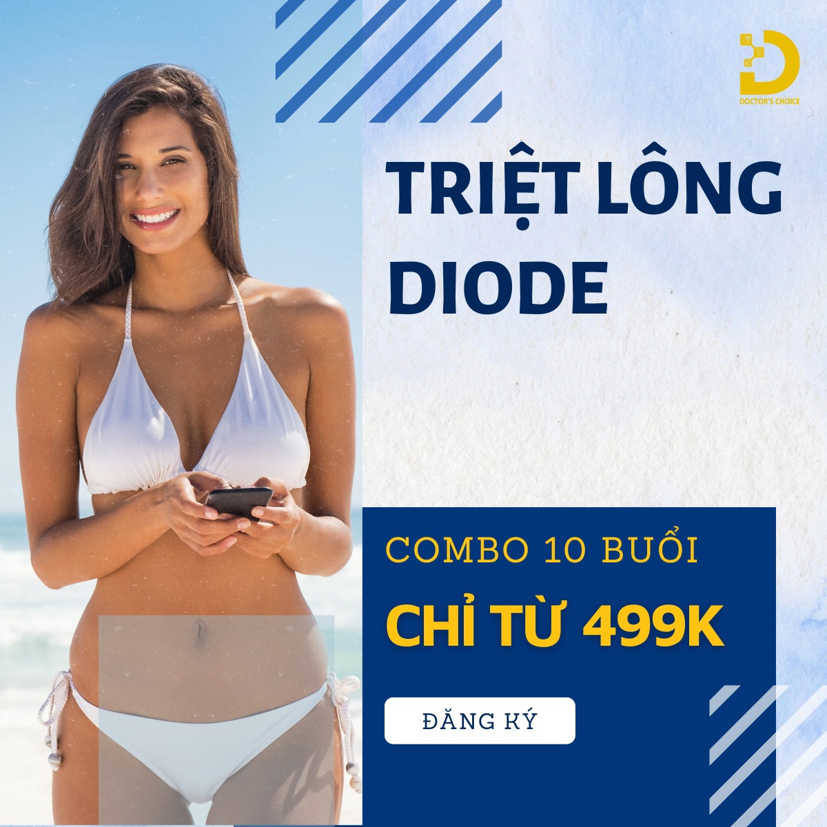 Doctor's Choice thực hiện triệt lông tay theo quy trình chuẩn y khoa