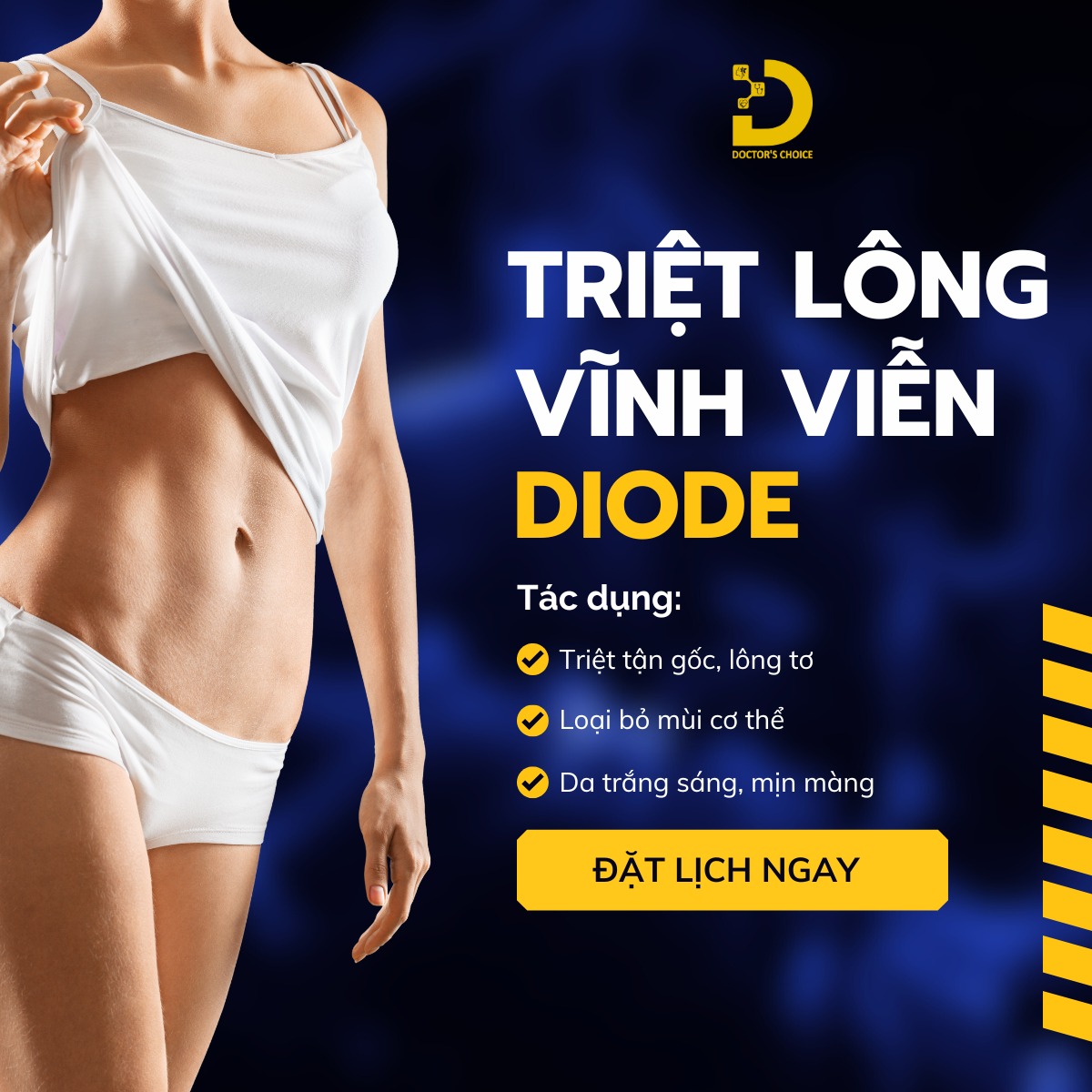 Doctor's Choice Clinic - Địa Chỉ Triệt Lông Tay An Toàn Tận Gốc An Toàn Tại TP.HCM