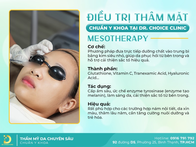 Dịch Vụ Điều Trị Thâm Mặt Chuẩn Y Khoa, An Toàn Tại TP.HCM 13 Mesotherapy – Tiêm vi điểm tinh chất