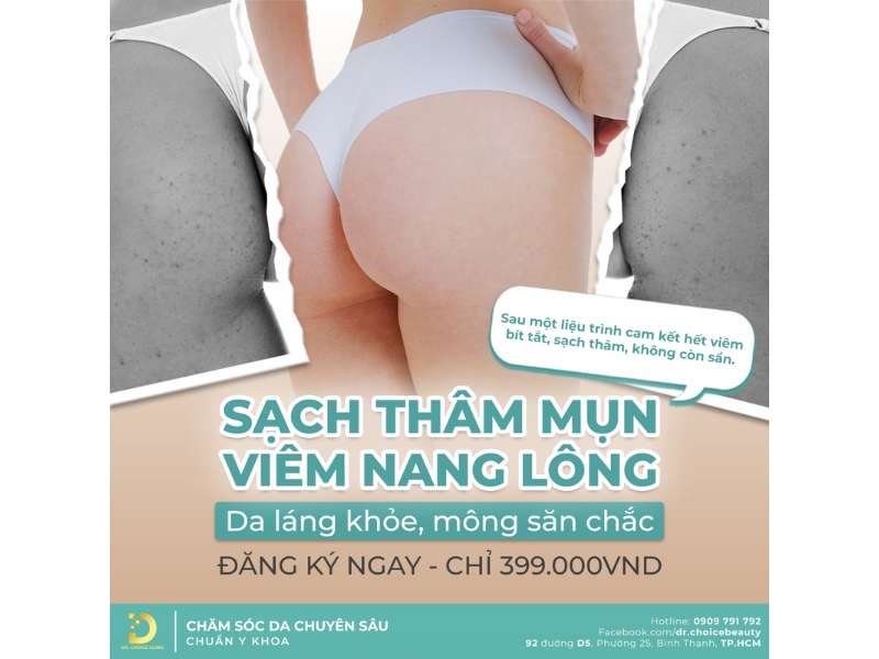 Xử lý mụn ở mông ở đâu an toàn, hiệu quả? 