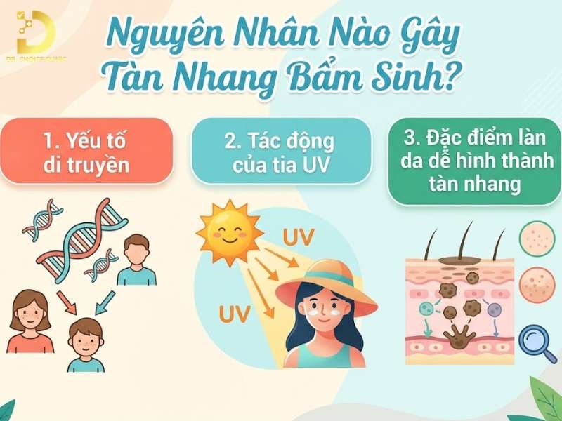 Nguyên nhân nào gây tàn nhang bẩm sinh?