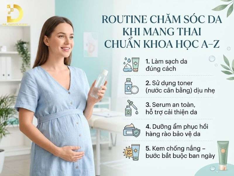 Routine chăm sóc da khi mang thai như thế nào chẩn?