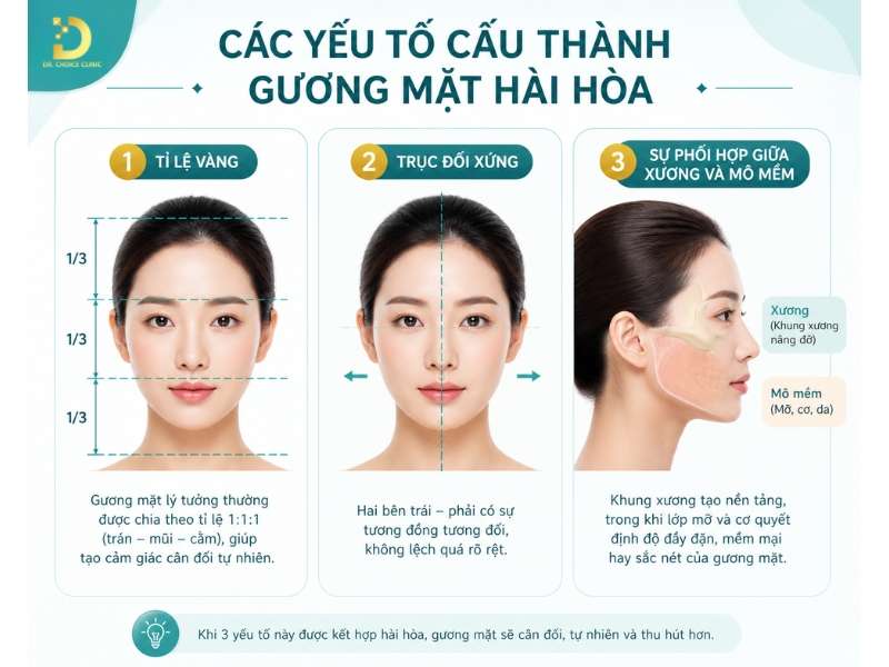 Các yếu tố cấu thành gương mặt hài hòa