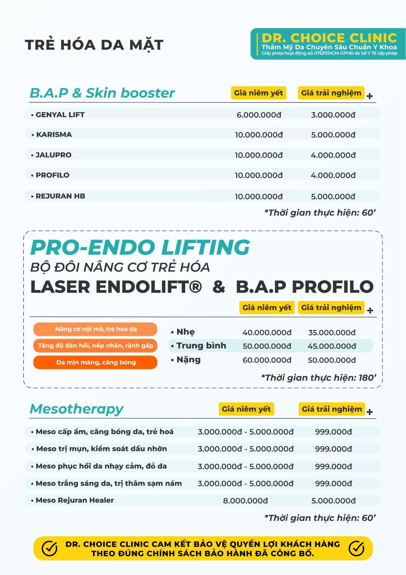 Nhóm tiêm – Mesotherapy & cân chỉnh cấu trúc khuôn mặt