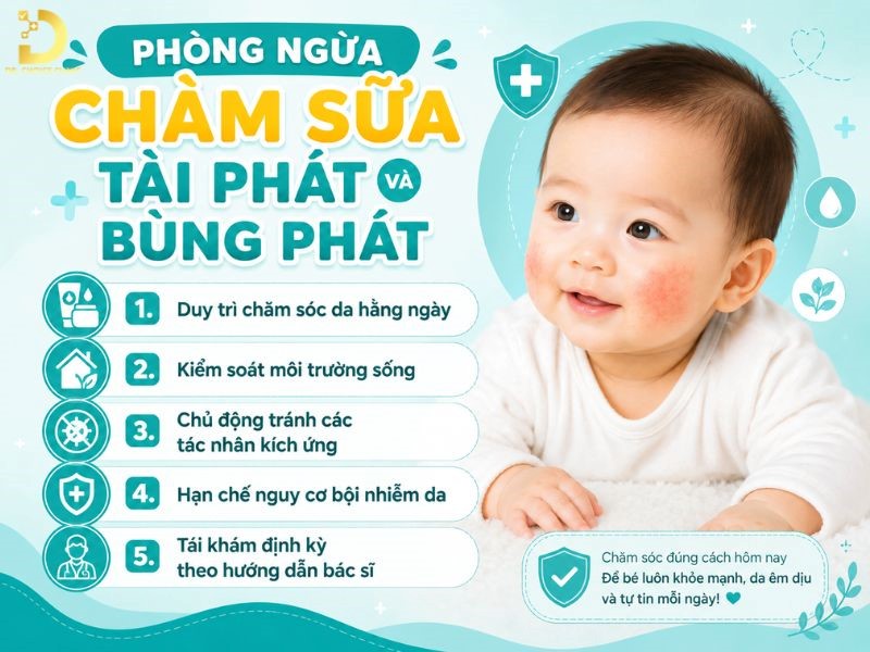 Chàm Sữa Ở Trẻ Em: Nguyên Nhân, Dấu Hiệu, Cách Chăm Sóc Và Điều Trị Hiệu Quả 11 Cách phòng ngừa tái phát, bùng phát bệnh chàm sữa