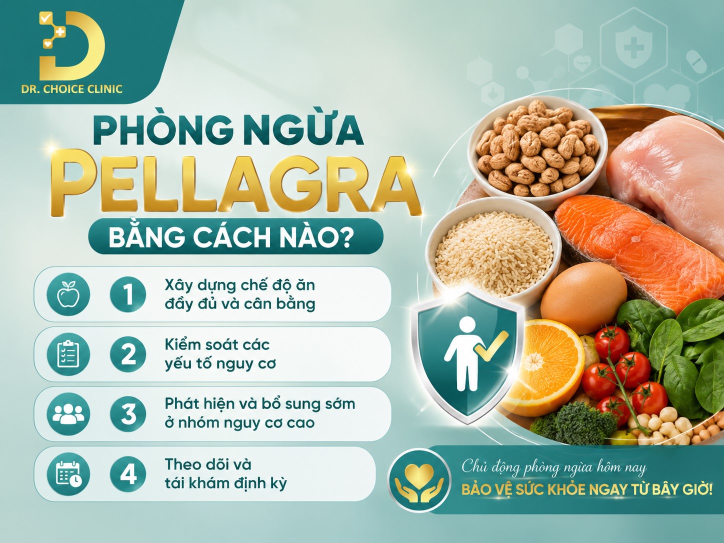 Pellagra: Dấu Hiệu, Nguyên Nhân, Biến Chứng Và Cách Điều Trị, Phòng Ngừa 13 Bí quyết phòng ngừa bệnh Pellagra