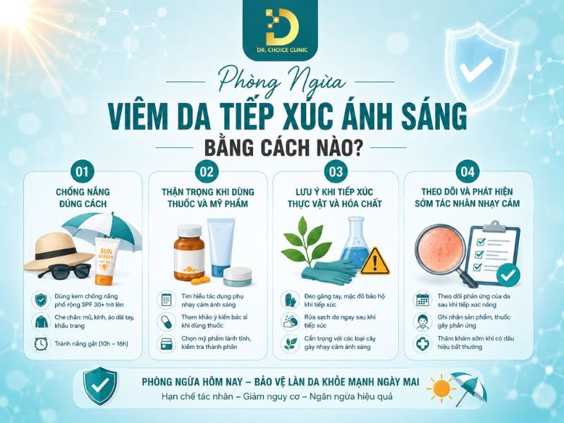 Viêm Da Tiếp Xúc Ánh Sáng: Nguyên Nhân, Triệu Chứng, Chẩn Đoán Và Điều Trị 17 Phòng ngừa bệnh viêm da tiếp xúc ánh sáng