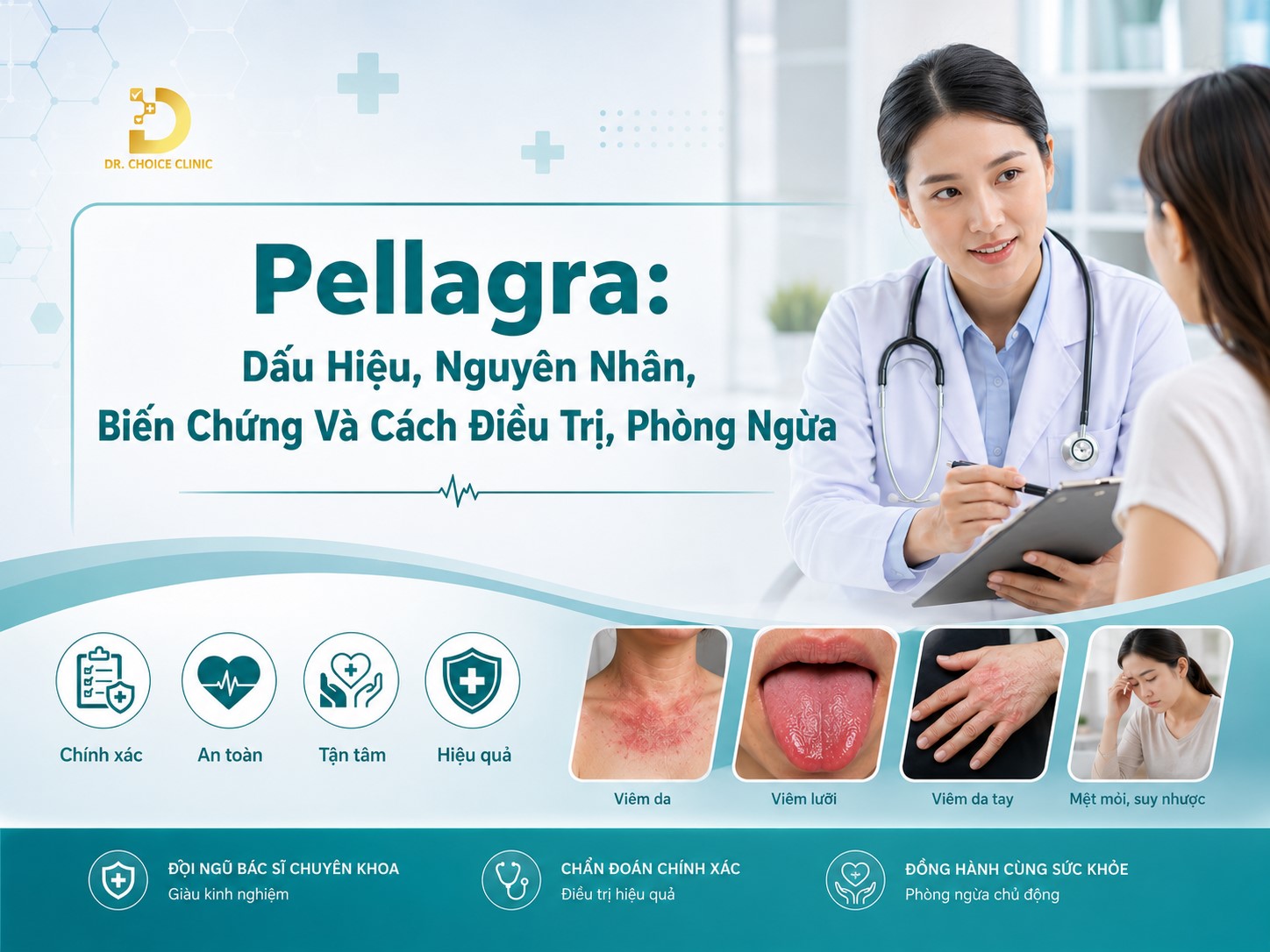 Pellagra: Dấu Hiệu, Nguyên Nhân, Biến Chứng Và Cách Điều Trị, Phòng Ngừa 8 Bệnh Pellagra: dấu hiệu, nguyên nhân, điều trị và phòng ngừa