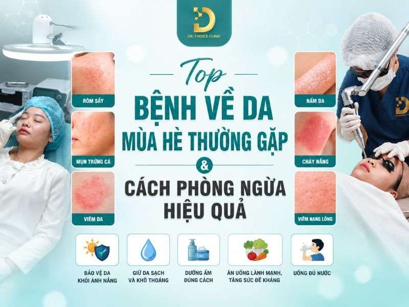 Top bệnh về da mùa hè 
