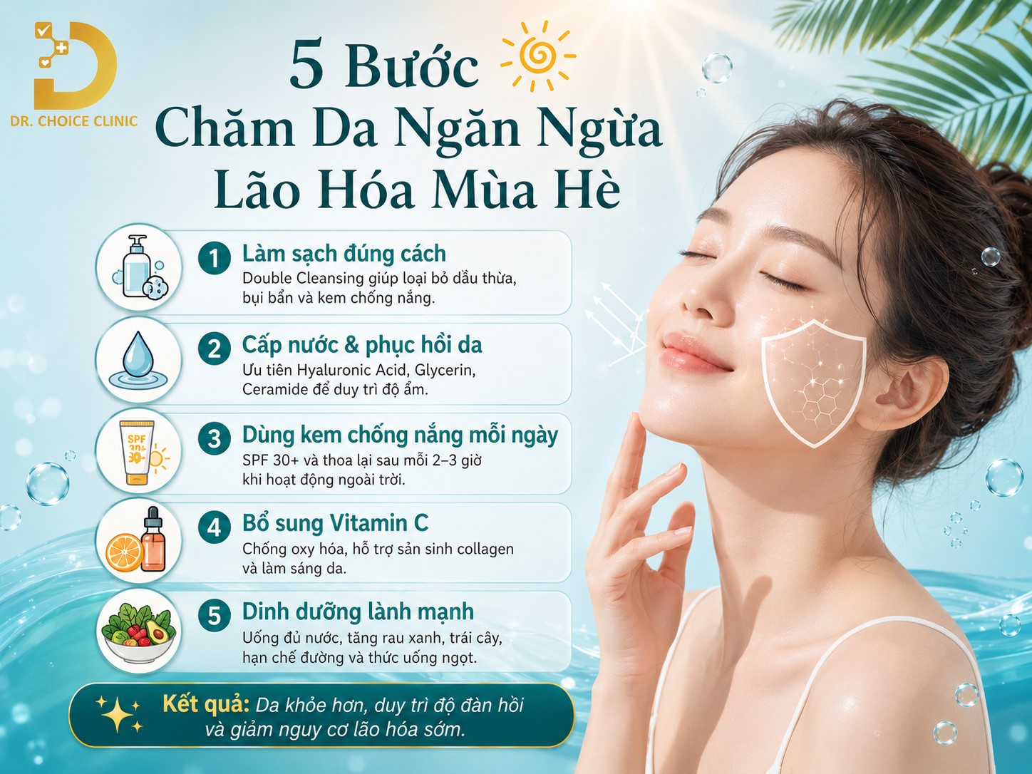 Da Lão Hóa Nhanh Vào Mùa Hè: Nguyên Nhân & Cách Chăm Da Hiệu Quả 11 Bí quyết chăm da ngăn ngừa lão hóa vào mùa hè