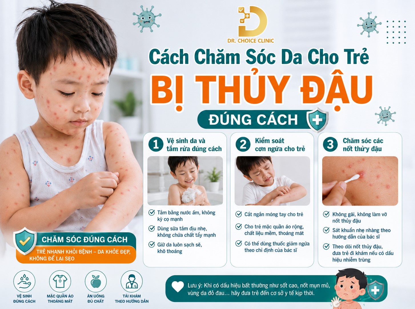 Trẻ Bị Thủy Đậu Phải Làm Sao? Cách Chăm Sóc An Toàn Không Để Lại Sẹo 10 Cách chăm sóc trẻ bị thủy đậu