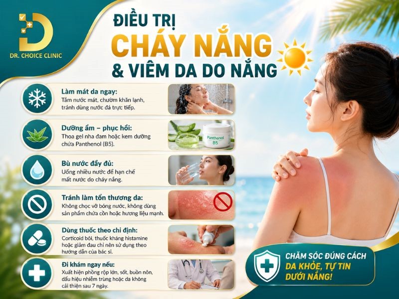 Các Bệnh Về Da Do Ánh Nắng Mặt Trời: Cách Ngăn Ngừa & Điều Trị Hiệu Quả 21 Phương pháp điều trị cháy nắng và viêm da do ánh nắng mặt trời