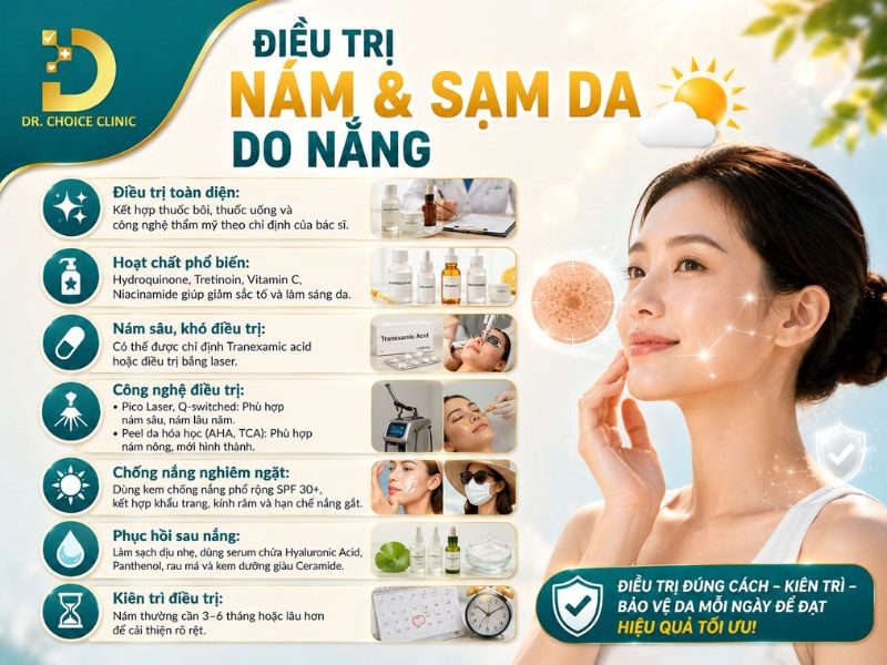 Các Bệnh Về Da Do Ánh Nắng Mặt Trời: Cách Ngăn Ngừa & Điều Trị Hiệu Quả 22 Phương pháp điều trị nám và sạm da ánh nắng mặt trời