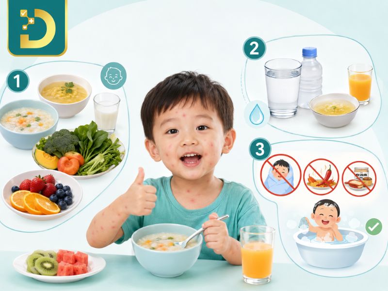 Trẻ Bị Thủy Đậu Phải Làm Sao? Cách Chăm Sóc An Toàn Không Để Lại Sẹo 12 Dinh dưỡng cho trẻ thủy đậu