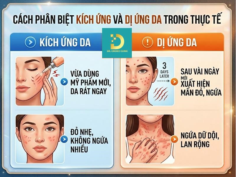 Kích Ứng Và Dị Ứng Da Khác Nhau Thế Nào? Cách Khắc Phục 11 Sự khác biệt giữa kích ứng da và dị ứng da